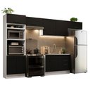 Ver imagem 3 de Armário de Cozinha Completa 350cm Branco/Preto Agata Madesa 01