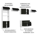 Ver imagem 5 de Armário de Cozinha Completa 350cm Branco/Preto Agata Madesa 01