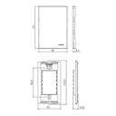 Ver imagem 2 de Placa com Suporte Margirius Sleek 4x2 para 2 Módulos Horizontais Preto Ebony