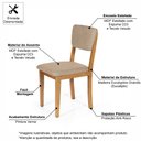 Ver imagem 6 de Mesa de Jantar Redonda Montreal Pret/nor com 4 Cadeiras Estofadas Ella Bege