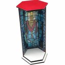 Ver imagem 3 de Oratório De Madeira Vitral Cruz Do Ressuscitado Resinado