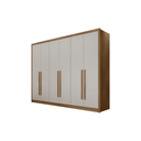 Ver imagem 2 de Guarda Roupa Casal 6 Portas 8 Gavetas - Himalaia-cumaru/fendi- Móveis Novo Horizonte