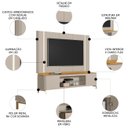 Ver imagem 3 de Painel Tv 75 Pol e Rack Bancada 239cm Martan Tauari/off Flex L06 - Mpozenato