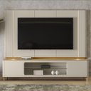 Ver imagem 7 de Painel Tv 75 Pol e Rack Bancada 239cm Martan Tauari/off Flex L06 - Mpozenato