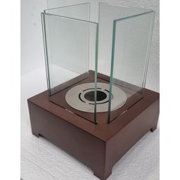 Queimador para Lareira Ecológica Inox com Vidros Completa:marrom - 1