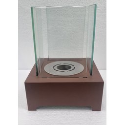 Queimador para Lareira Ecológica Inox com Vidros Completa:marrom - 2
