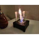 Ver imagem 3 de Queimador para Lareira Ecológica Inox com Vidros Completa:marrom