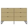 Cômoda 6 Gavetas Industrial Aparador Sala Yala F02 Mel - Mpozenato - 6
