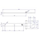 Ver imagem 2 de Kit 2 Dobradiça Porteira Ferradura 12" Zincada - Loth