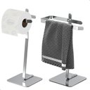 Ver imagem 1 de Porta Papel Higiênico de Chão Inox e Toalha Lavabo Oslo.s