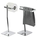 Ver imagem 2 de Porta Papel Higiênico de Chão Inox e Toalha Lavabo Oslo.s