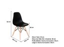 Ver imagem 4 de Conjunto de Mesa de Jantar Eames Eiffel Redonda 120cm Tampo de Madeira Preto com 5 Cadeiras Pretas
