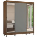 Ver imagem 3 de Guarda-Roupa Casal com Pés 3 Portas de Correr com Espelhos Reno Madesa