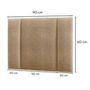 Ver imagem 5 de Cabeceira Estofada Iluminação Led Glow Cama Solteiro 90cm Bouclé Bege