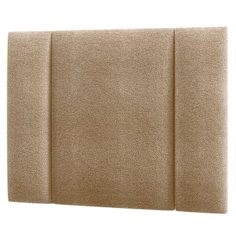 Cabeceira Estofada Iluminação Led Glow Cama Solteiro 90cm Bouclé Bege