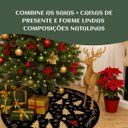 Ver imagem 4 de Saia Tapete Base Árvore de Natal Modelo 4 Decoração Papai Noel Enfeite Natalino Luxo Luvinco