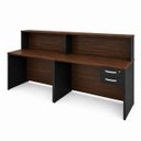 Ver imagem 3 de Conjunto 2 Balcões de Atendimento e Recepção Comercial 140x60cm com Gaveteiro Suspenso de 2 Gavetas