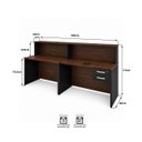 Ver imagem 5 de Conjunto 2 Balcões de Atendimento e Recepção Comercial 140x60cm com Gaveteiro Suspenso de 2 Gavetas
