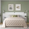 Mesa Cabeceira Extensível Cama Solteiro Casal Queen King Box:branco-branco/canela - 2
