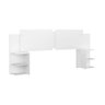 Mesa Cabeceira Extensível Cama Solteiro Casal Queen King Box:branco-branco/canela - 6