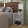 Mesa Cabeceira Extensível Cama Solteiro Casal Queen King Box:branco-branco/canela - 5
