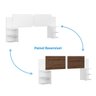 Mesa Cabeceira Extensível Cama Solteiro Casal Queen King Box:branco-branco/canela - 8