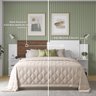 Mesa Cabeceira Extensível Cama Solteiro Casal Queen King Box:branco-branco/canela - 10