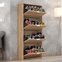 Ver imagem 4 de Sapateira Armário Organizador Basculante 24 Pares 4 Portas:teka