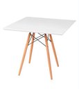 Ver imagem 3 de Conjunto Mesa de Jantar Quadrada 90cm Branco com 4 Cadeiras Marcela Preto