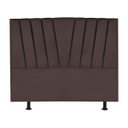 Ver imagem 1 de Cabeceira Estofada Cama Box King 195 Cm Louise Corino:marrom