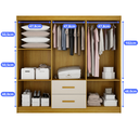 Ver imagem 3 de Guarda Roupa Casal Cali 6 Portas com Pés e Espelho - CHF:Cinamomo/Off