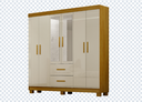 Ver imagem 2 de Guarda Roupa Casal Cali 6 Portas com Pés e Espelho - CHF:Cinamomo/Off