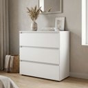 Ver imagem 1 de Cômoda para Quarto 3 Gavetas 90x92cm Condessa Yescasa Branco