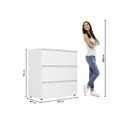 Ver imagem 6 de Cômoda para Quarto 3 Gavetas 90x92cm Condessa Yescasa Branco