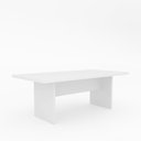 Ver imagem 3 de Escritório com Mesa para Computador Simples com Armário Prateleiras Portas Branco - Fdecor