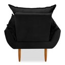 Ver imagem 4 de Poltrona Decorativa Opala Pés Palito Veludo Preto Chamby Móveis