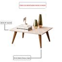 Ver imagem 4 de Mesa de Centro Dubai Retangular Sala Pé Palito Madeira Mdf- Off White