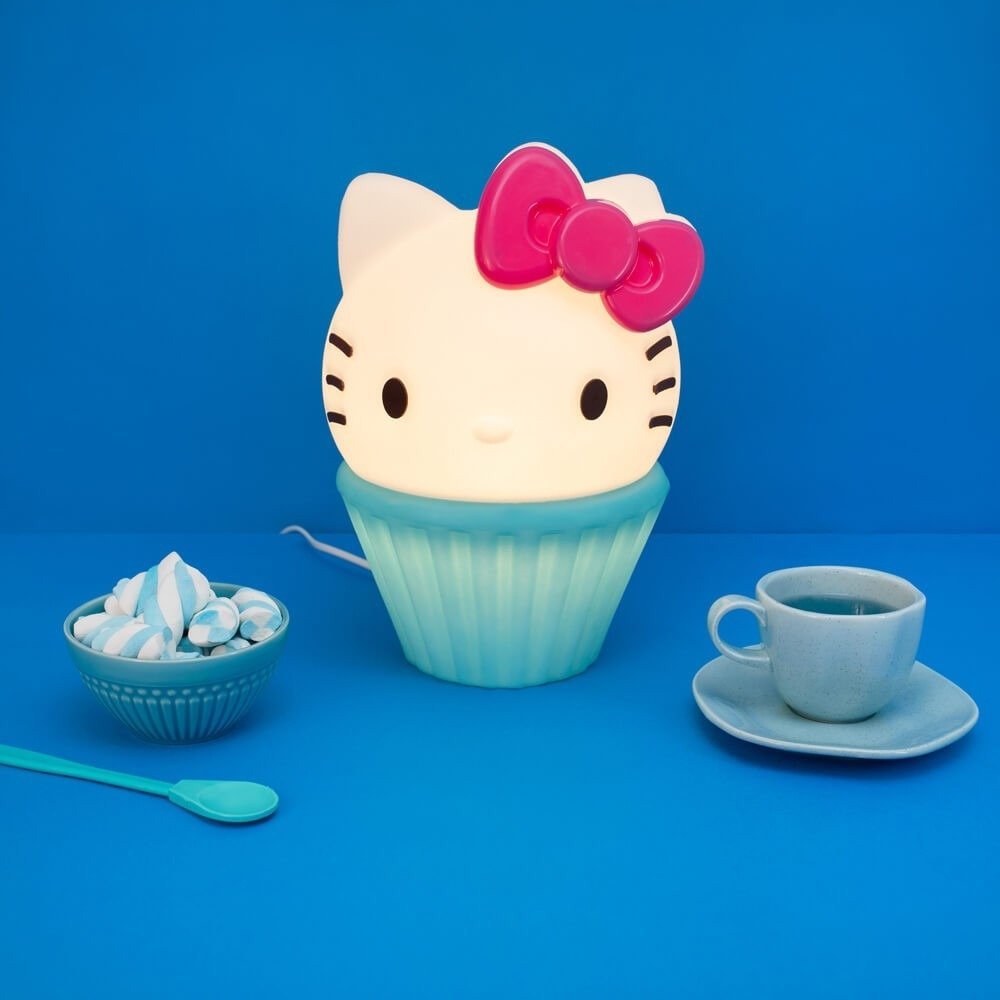 Luminária Infantil Hello Cake Usare Hello Kitty Cupcake estilo Kawaii Azul Turquesa - 2