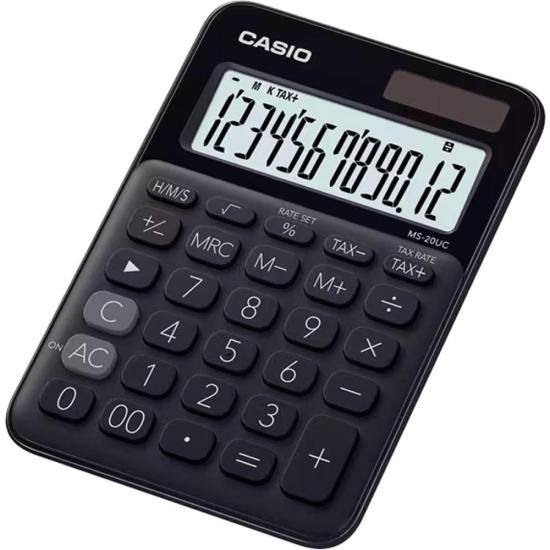 Calculadora de Mesa Casio Ms20uc 12 Dígitos Preta