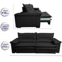 Ver imagem 2 de Sofá Retrátil e Reclinável 2,72m Molas Ensacadas Cama inBox Alemanha com Espuma Viscoelástico