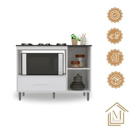 Balcão para Cooktop Cordoba Cor:branco - Balcão para Cooktop - Mizza Decor - 3