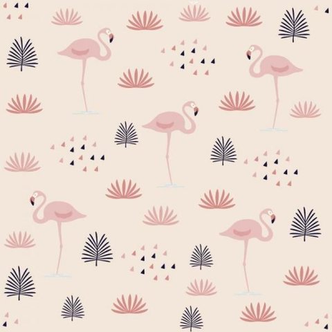Papel de Parede Infantil Flamingo