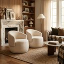 Ver imagem 1 de Kit 02 Poltronas Orgânica Decorativa Beatriz Boucle Bege - Montanaris Decor