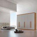 Ver imagem 1 de Guarda Roupa Casal Maya 6 Portas e 6 Gavetas Rufato Imbuia/off White/imbuia