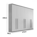 Ver imagem 3 de Guarda Roupa Casal Maya 6 Portas e 6 Gavetas Rufato Imbuia/off White/imbuia