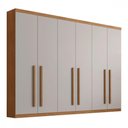 Ver imagem 2 de Guarda Roupa Casal Maya 6 Portas e 6 Gavetas Rufato Imbuia/off White/imbuia