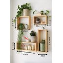 Ver imagem 2 de Kit 4 Nichos de Madeira Maciça 40x30