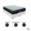 Ver imagem 3 de Cama Box Baú Bipartido King Branco e Colchão Elegant Superpocket Molas Ensacadas Ortobom