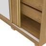 Guarda Roupa Casal Porto 3 Portas Correr 100% Mdf - Ideal para Ambientes Pequenos:nature - 6