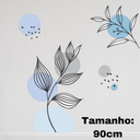 Ver imagem 2 de Adesivo de Parede Decorativo de Parede Folhagem e Detalhes Azul